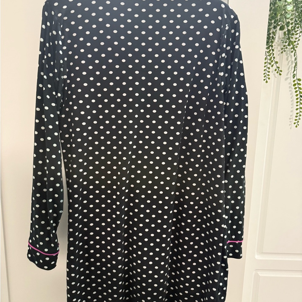 Fashion Nova Black and White Pajama Sleep Shirt/ Dress - Picture 8 of 8